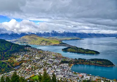 Photograph of Queenstown, New Zealand.